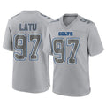 tocy IN.Colts #97 Laiatu Latu Player Gray Atmosphere Fashion Home Game Stitched Jerseys