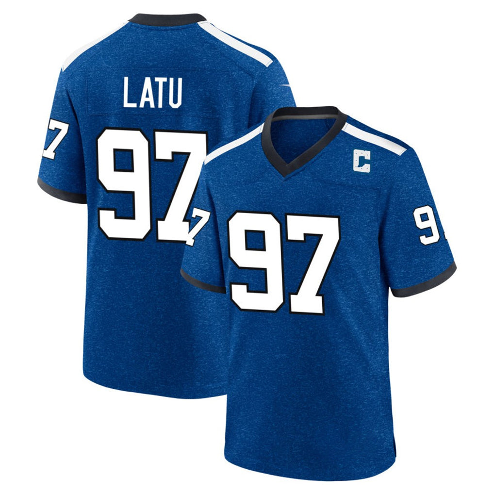 tocy IN.Colts #97 Laiatu Latu Player Royal Alternate Indiana Nights Home Game Stitched Jerseys
