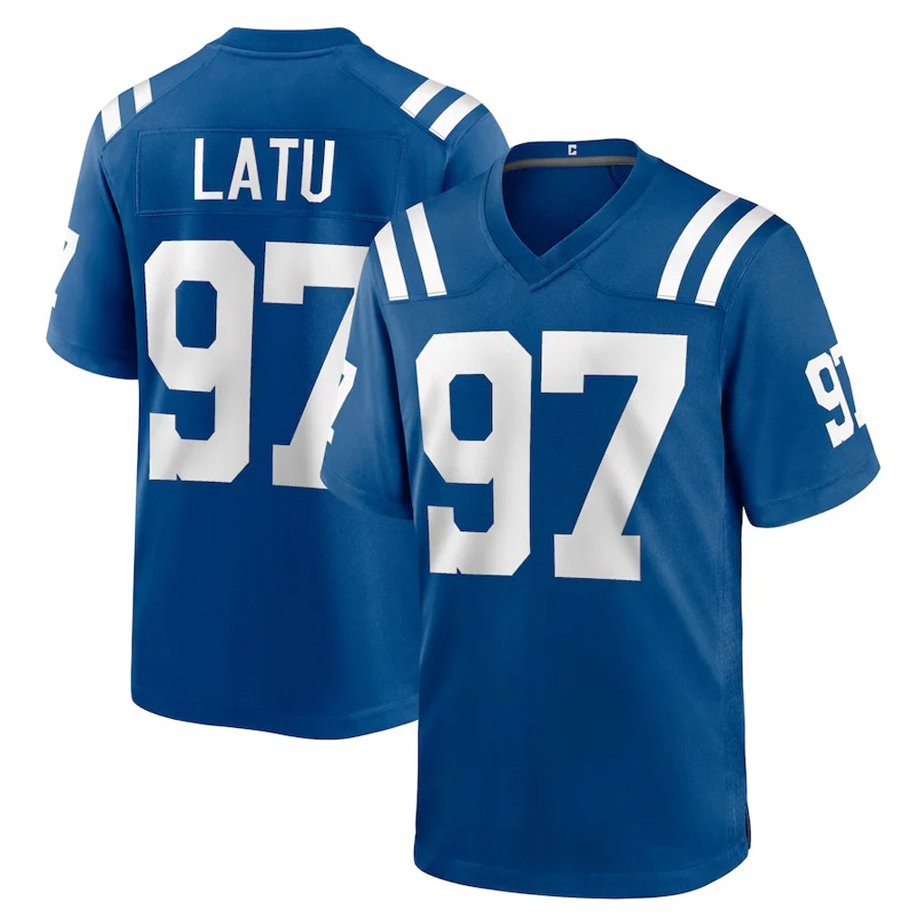 tocy IN.Colts #97 Laiatu Latu Player Royal Home Game Stitched Jerseys