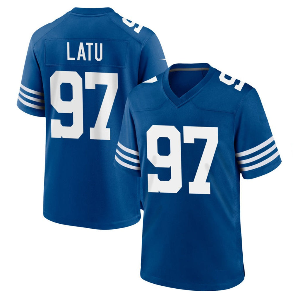 tocy IN.Colts #97 Laiatu Latu Player Royal Limited Home Game Stitched Jerseys