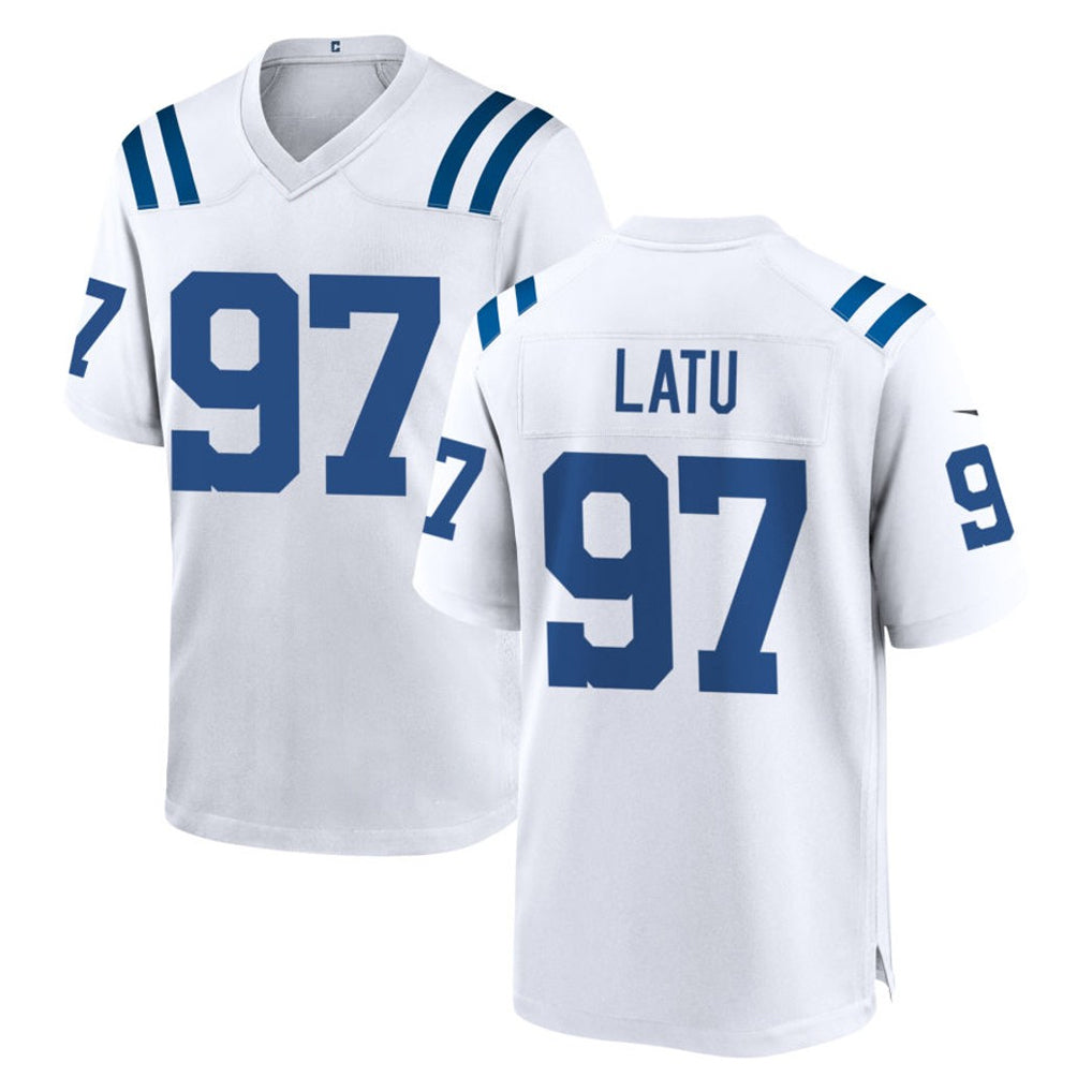 tocy IN.Colts #97 Laiatu Latu Player White Home Game Stitched Jerseys