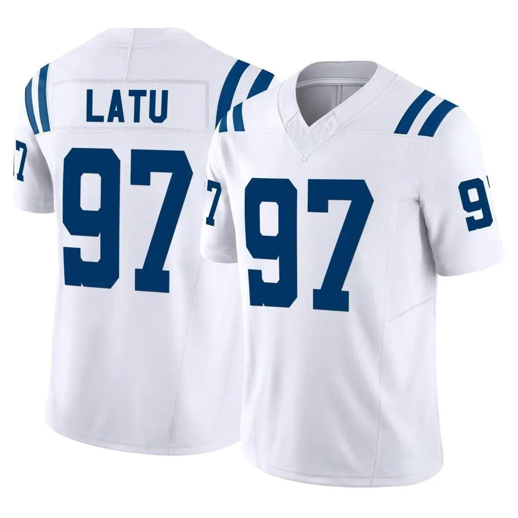 tocy IN.Colts #97 Laiatu Latu Player White Limited Vapor F.U.S.E. Home Game Stitched Jerseys