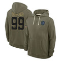 tocy IN.Colts #99 DeForest Buckner Player Olive Salute to Service Pullover Hoodies Limited Stitched Jerseys