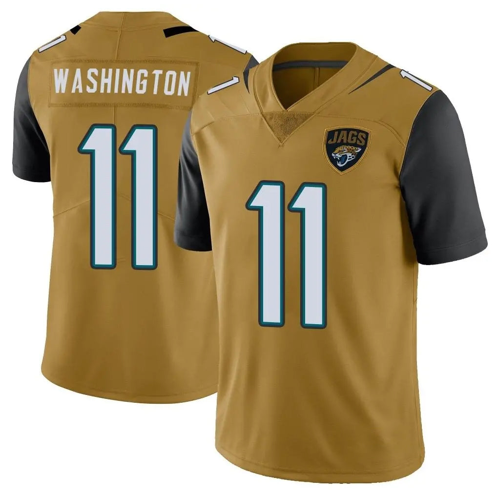 tocy J.Jaguars #11 Parker Washington Player Gold Vapor Limited Home Game Stitched Jerseys
