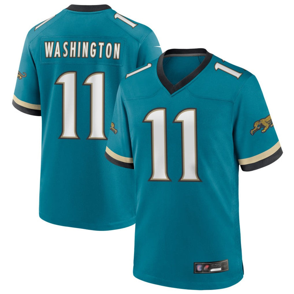 tocy J.Jaguars #11 Parker Washington Player Legend Teal Game Stitched Jerseys
