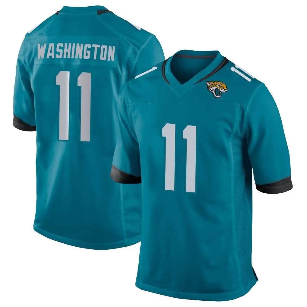 tocy J.Jaguars #11 Parker Washington Player Teal Home Game Stitched Jerseys