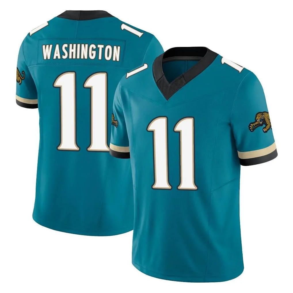 tocy J.Jaguars #11 Parker Washington Player Teal Prowler Throwback Vapor F.U.S.E. Limited Home Game Stitched Jerseys