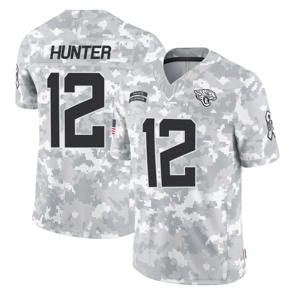 tocy J.Jaguars #12 Travis Hunter Player Arctic Camo Salute To Service Limited Game Stitched Jerseys