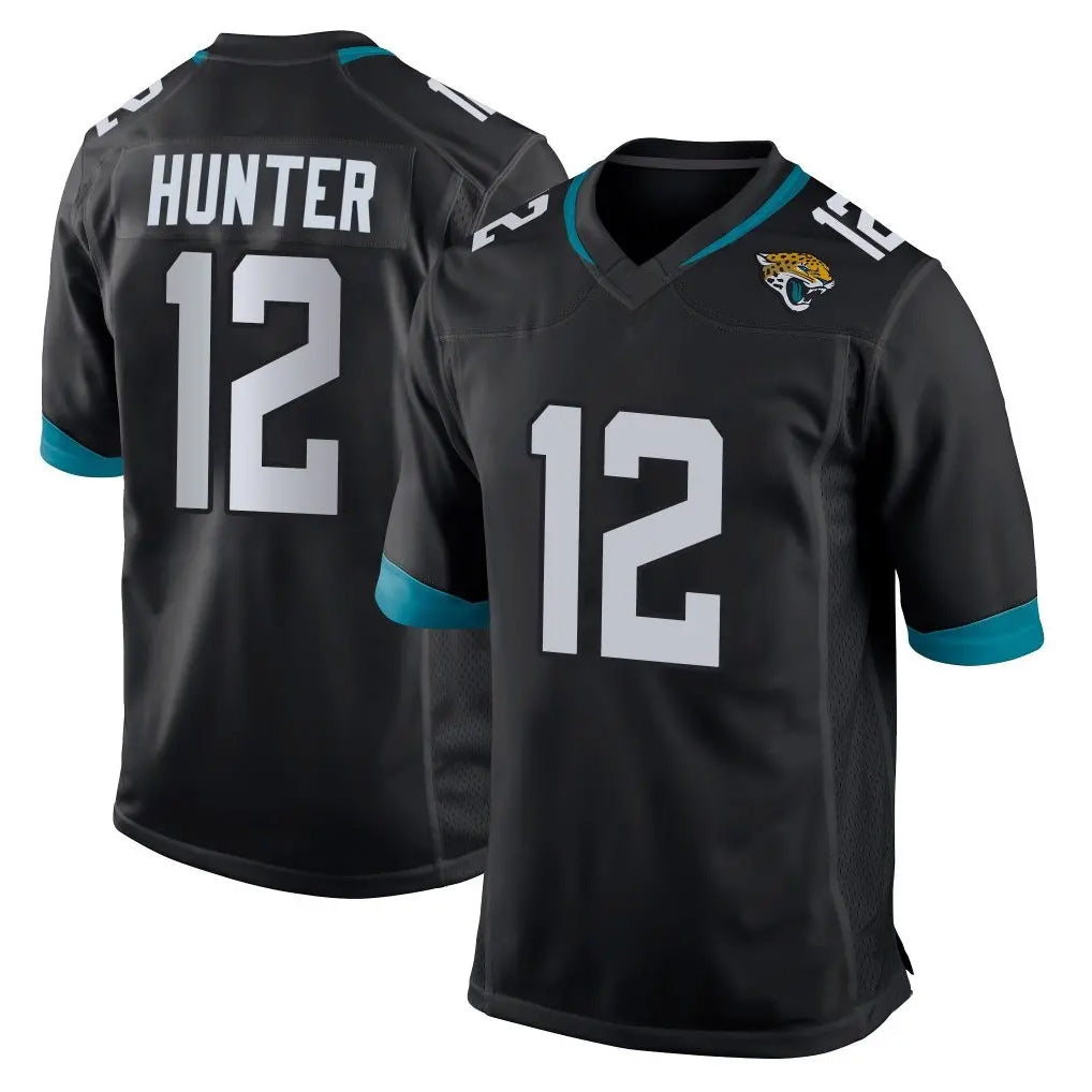 tocy J.Jaguars #12 Travis Hunter Player Black Home Game Stitched Jerseys