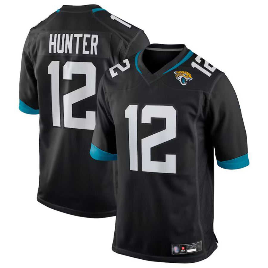 tocy J.Jaguars #12 Travis Hunter Player Black Replica Game Stitched Jerseys