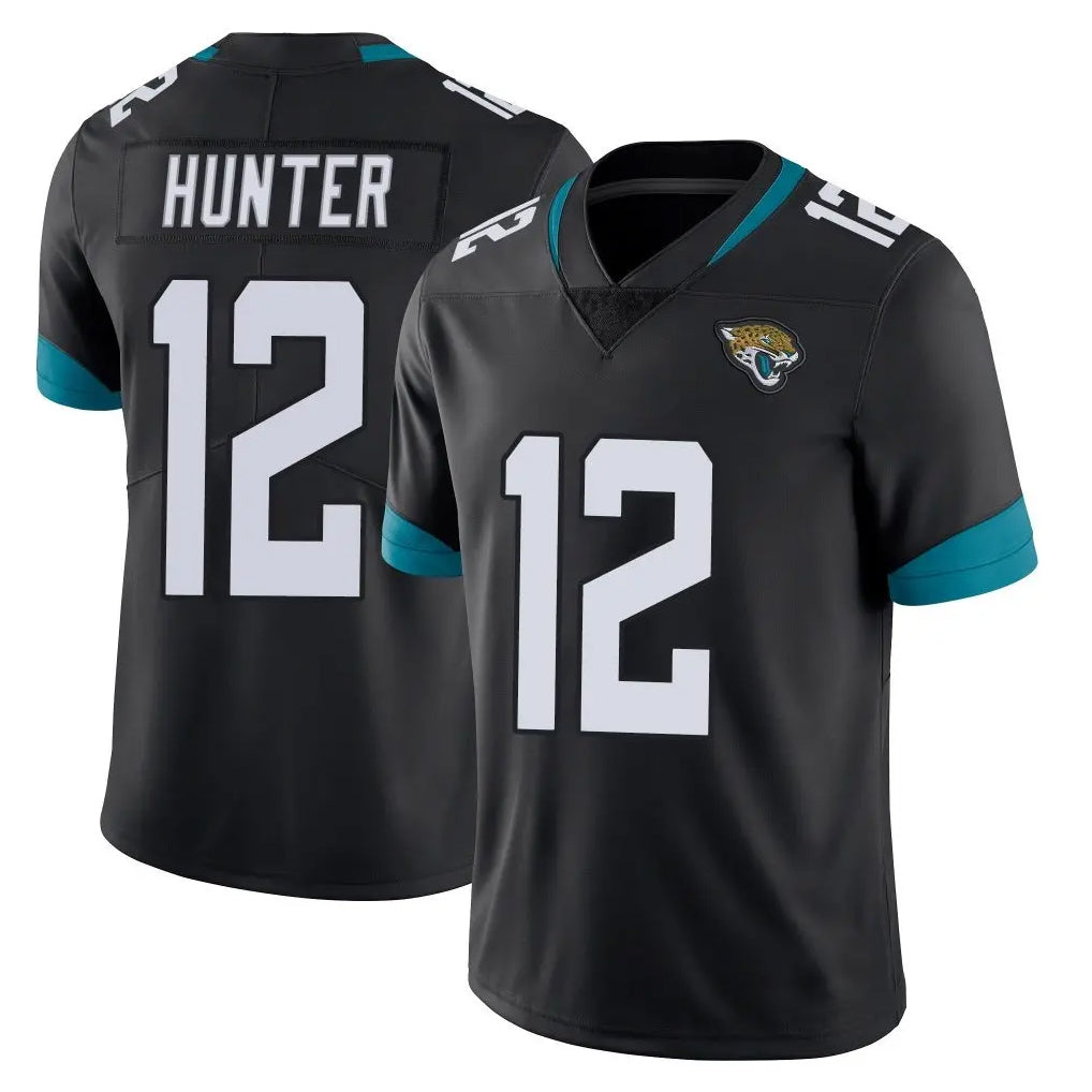 tocy J.Jaguars #12 Travis Hunter Player Black Vapor Untouchable Limited Home Game Stitched Jerseys