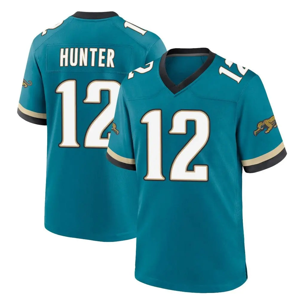 tocy J.Jaguars #12 Travis Hunter Player Teal Prowler Throwback Limited Home Game Stitched Jerseys