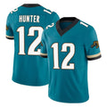 tocy J.Jaguars #12 Travis Hunter Player Teal Prowler Throwback Vapor F.U.S.E. Limited Home Game Stitched Jerseys