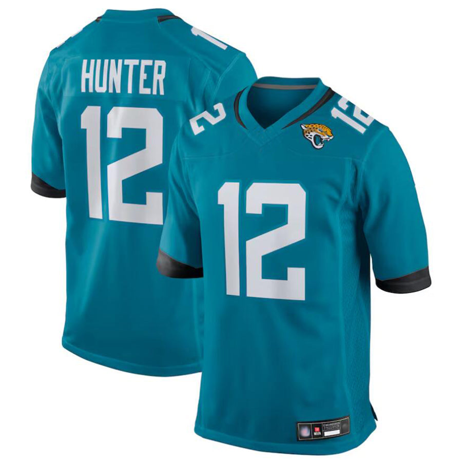 tocy J.Jaguars #12 Travis Hunter Player Teal Replica Game Stitched Jerseys