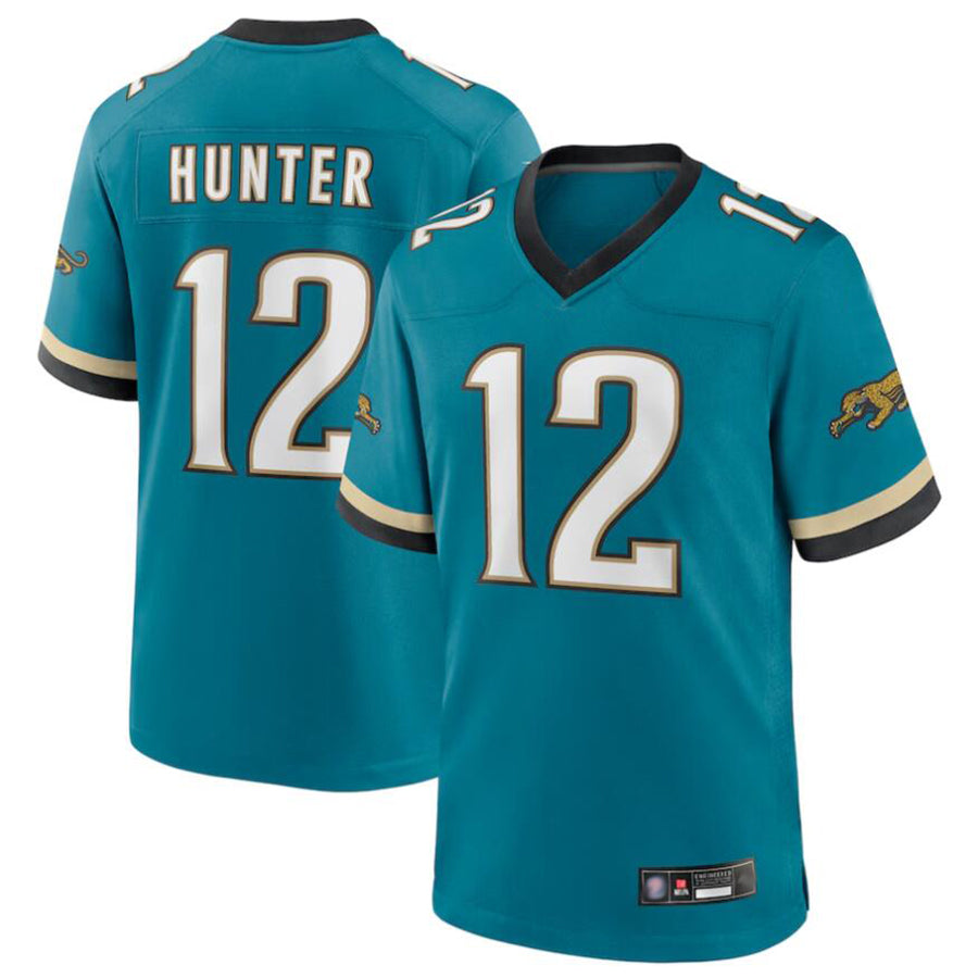 tocy J.Jaguars #12 Travis Hunter Player Teal Replica Limited Stitched Jerseys