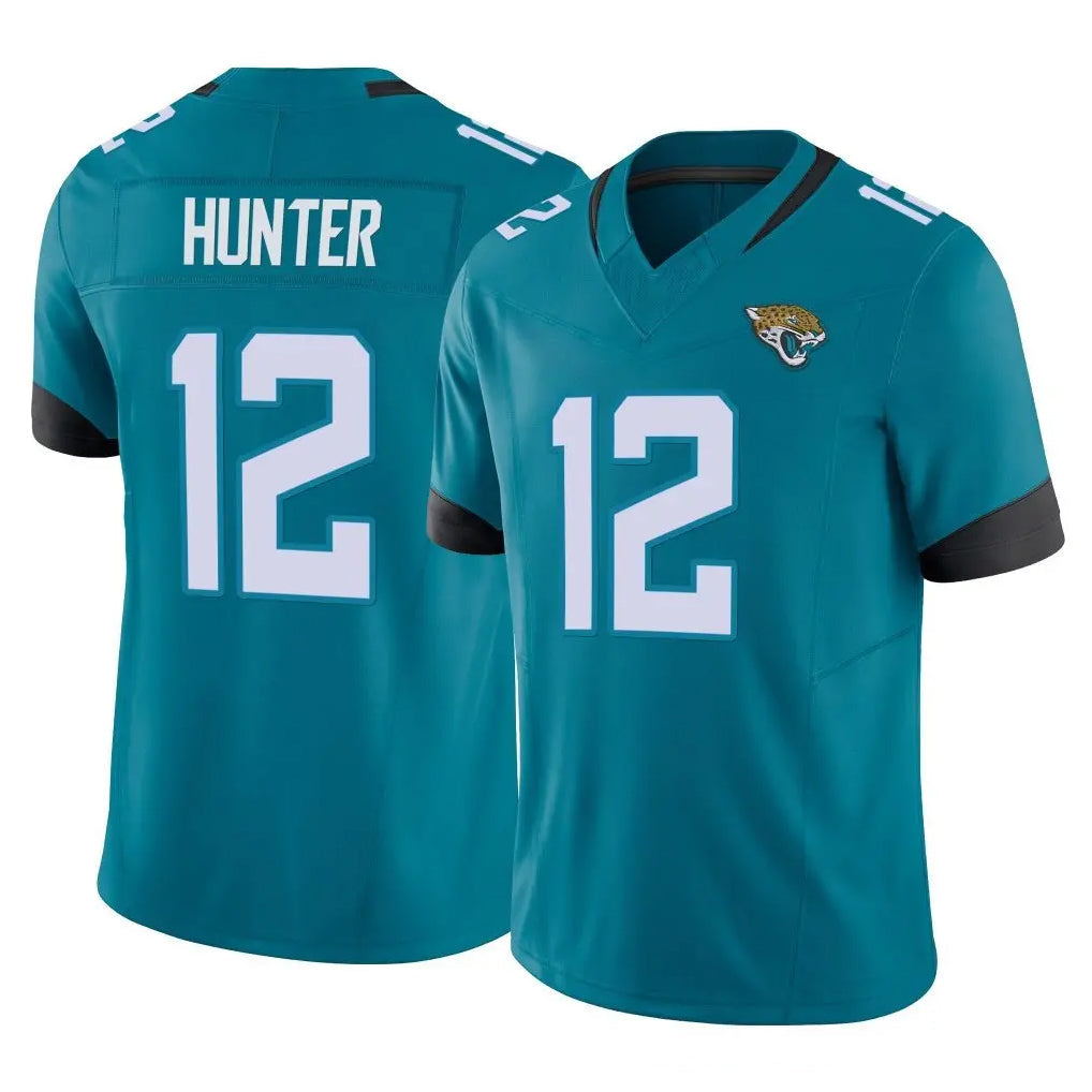 tocy J.Jaguars #12 Travis Hunter Player Teal Vapor F.U.S.E. Limited Home Game Stitched Jerseys