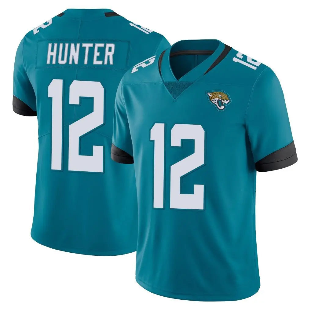 tocy J.Jaguars #12 Travis Hunter Player Teal Vapor Untouchable Limited Home Game Stitched Jerseys