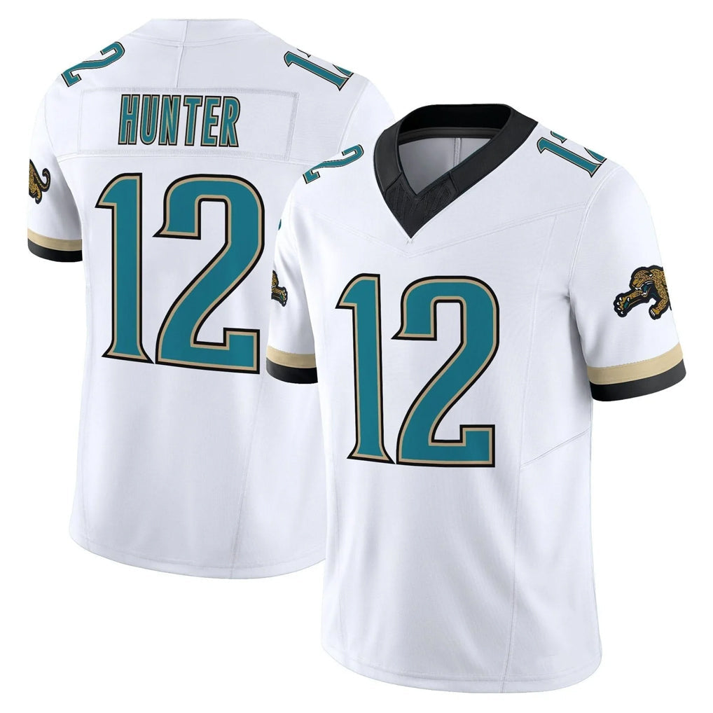 tocy J.Jaguars #12 Travis Hunter Player White Prowler Throwback Vapor F.U.S.E. Limited Home Game Stitched Jerseys