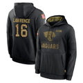 tocy J.Jaguars #16 Trevor Lawrence Player Black Salute to Service Hoodies Limited Game Stitched Jerseys