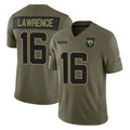 tocy J.Jaguars #16 Trevor Lawrence Player Olive 2025 Salute To Service Limited Game Stitched Jerseys