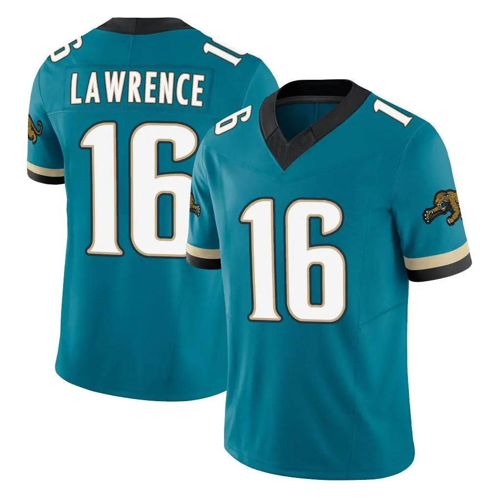 tocy J.Jaguars #16 Trevor Lawrence Player Teal Prowler Throwback Vapor F.U.S.E. Limited Home Game Stitched Jerseys
