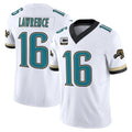 tocy J.Jaguars #16 Trevor Lawrence Player White Prowler Throwback Vapor F.U.S.E. Limited Home Game Stitched Jerseys