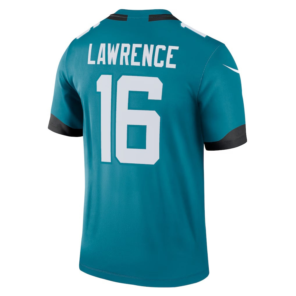 tocy J.Jaguars #16 Trevor Lawrence Teal Legend Player Performance Top Stitched Jerseys