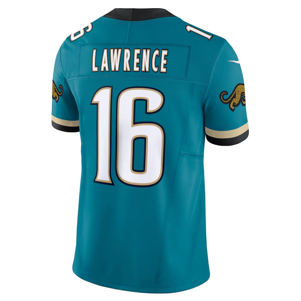 tocy J.Jaguars #16 Trevor Lawrence Teal Prowler Throwback Vapor F.U.S.E. Limited Stitched Jerseys
