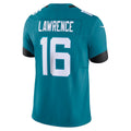 tocy J.Jaguars #16 Trevor Lawrence Teal Vapor F.U.S.E. Limited Stitched Jerseys