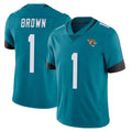tocy J.Jaguars #1 Montaric Brown Player Teal Vapor Untouchable Limited Home Game Stitched Jerseys