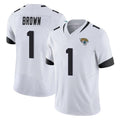 tocy J.Jaguars #1 Montaric Brown Player White Vapor F.U.S.E. Limited Home Game Stitched Jerseys
