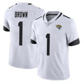 tocy J.Jaguars #1 Montaric Brown Player White Vapor Untouchable Limited Home Game Stitched Jerseys