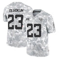 tocy J.Jaguars #23 Foyesade Oluokun Player Arctic Camo Salute To Service Limited Game Stitched Jerseys