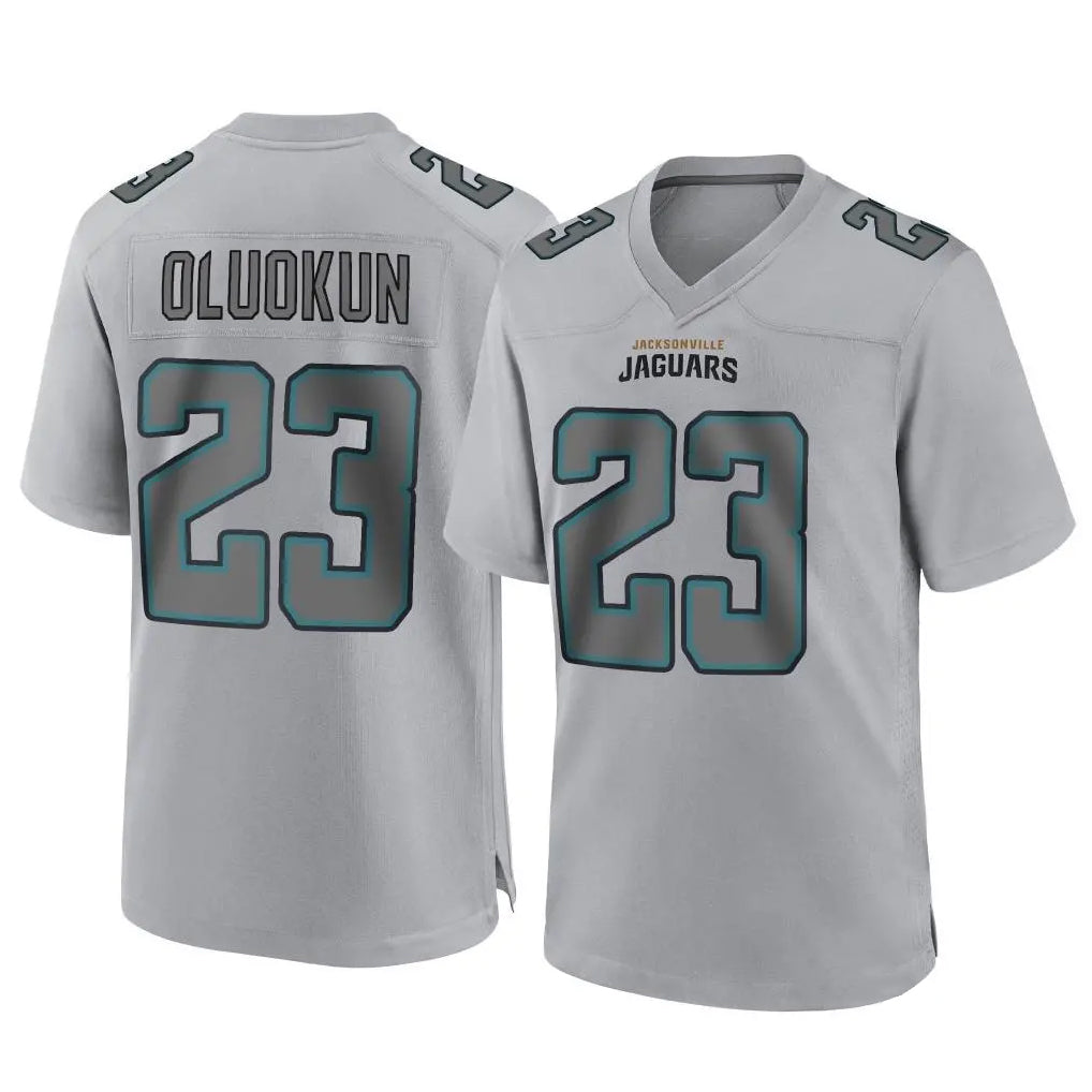 tocy J.Jaguars #23 Foyesade Oluokun Player Gray Atmosphere Fashion Home Game Stitched Jerseys