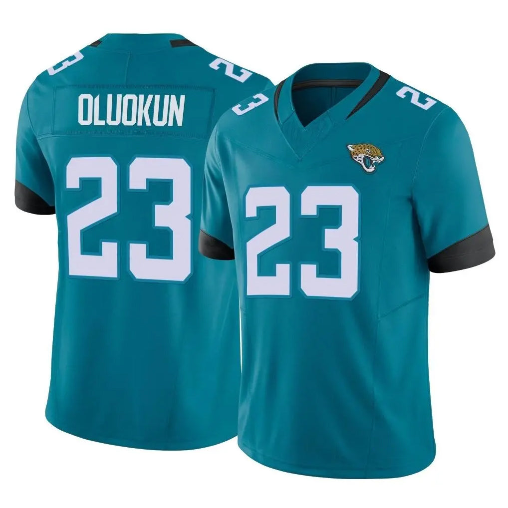 tocy J.Jaguars #23 Foyesade Oluokun Player Teal Vapor F.U.S.E. Limited Home Game Stitched Jerseys