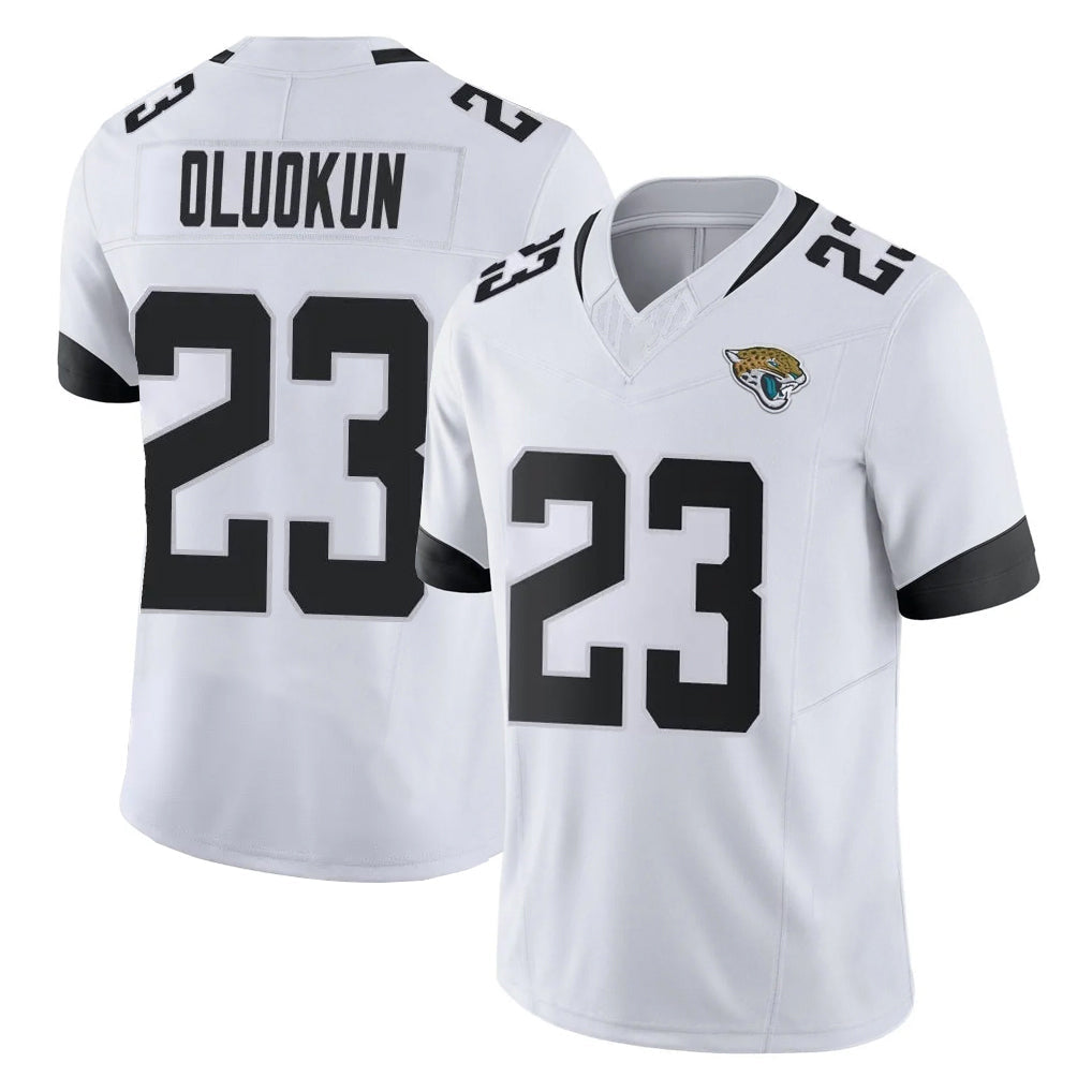 tocy J.Jaguars #23 Foyesade Oluokun Player White Vapor F.U.S.E. Limited Home Game Stitched Jerseys