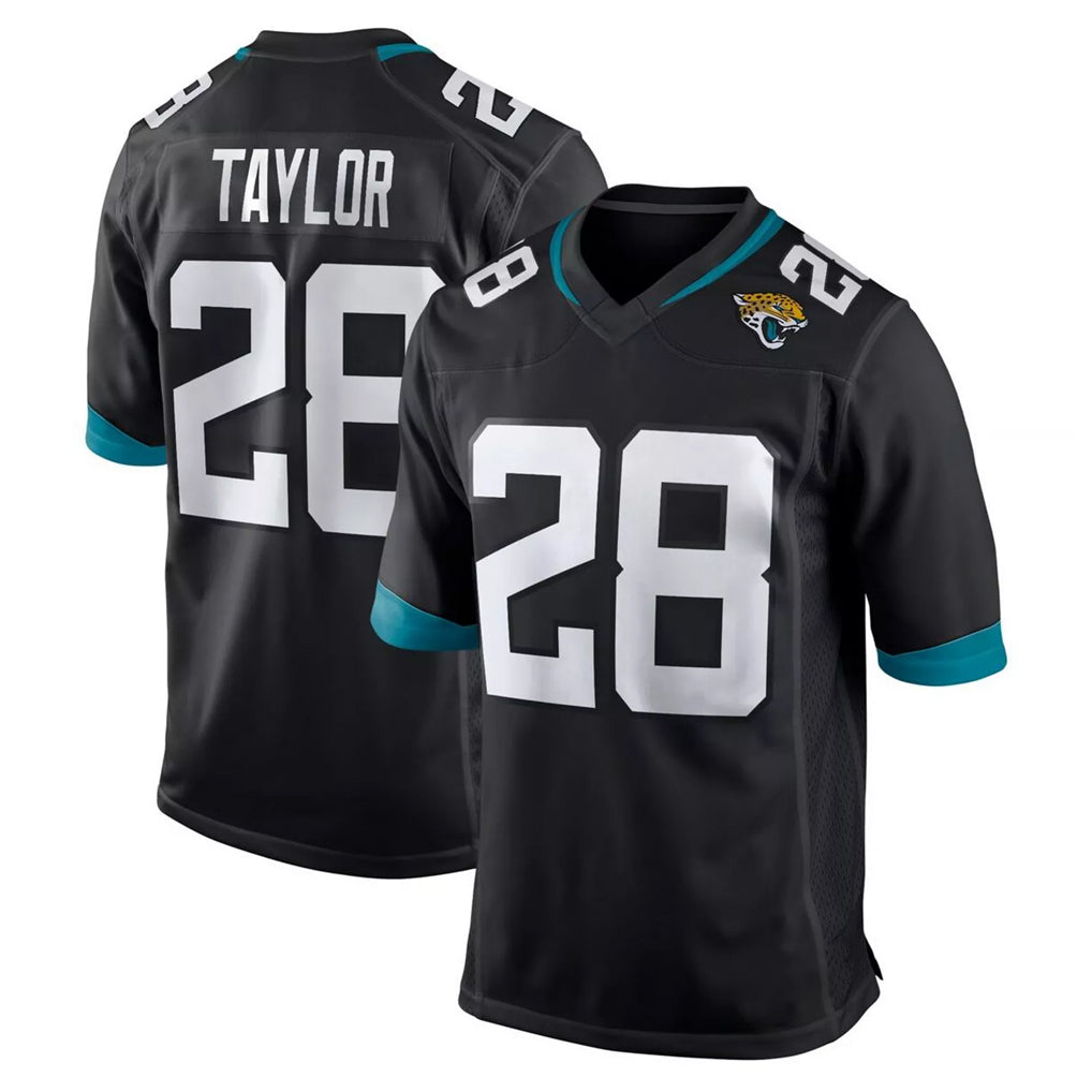 tocy J.Jaguars #28 Fred Taylor Player Black Home Game Stitched Jerseys