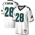 tocy J.Jaguars #28 Fred Taylor Player Mitchell & Ness White Legacy Replica Stitched Jerseys