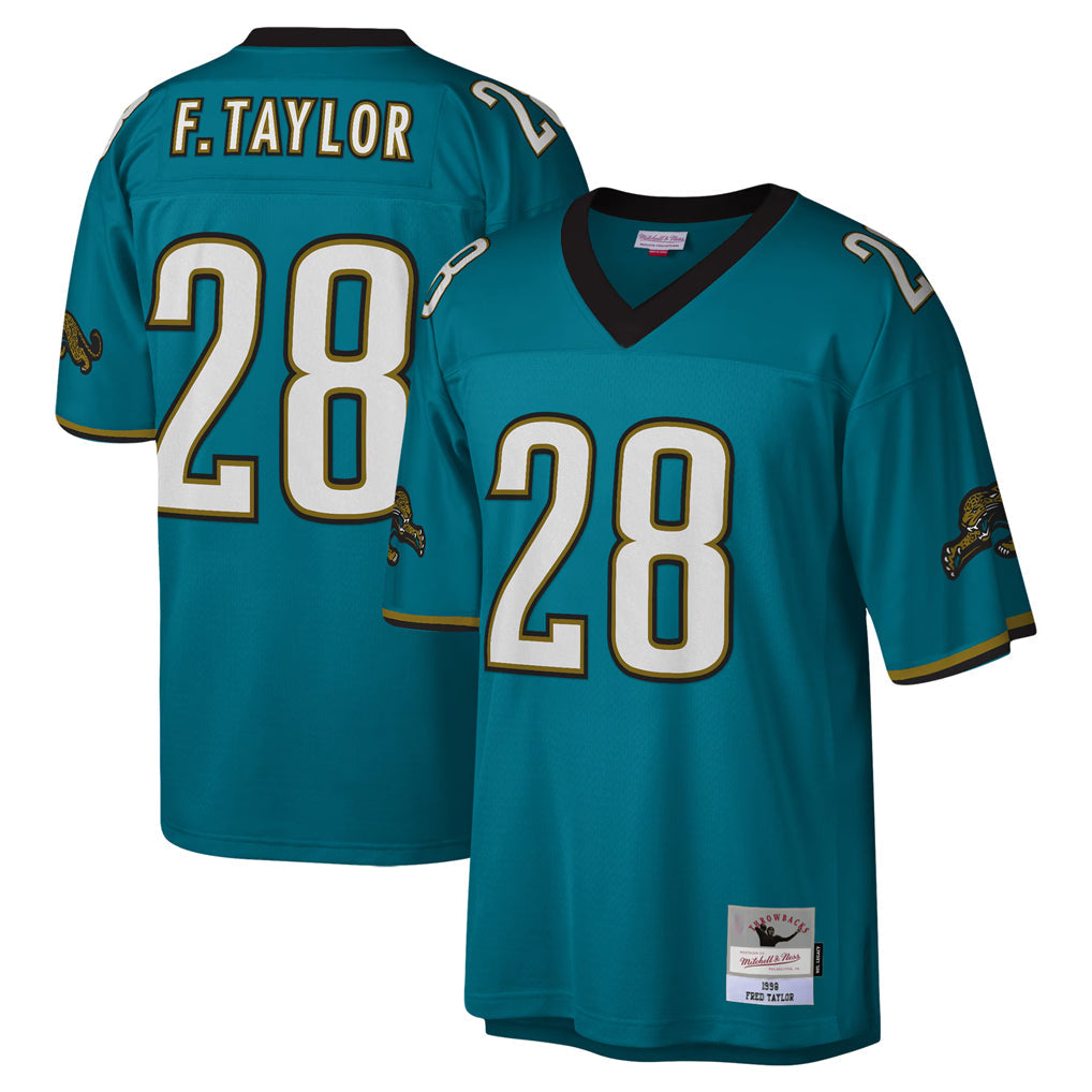 tocy J.Jaguars #28 Fred Taylor?Player Teal Mitchell & Ness Legacy Home Game Stitched Jerseys