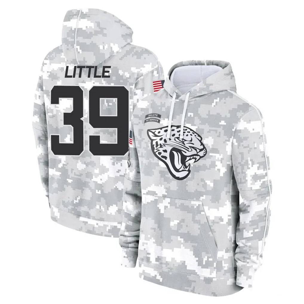 tocy J.Jaguars #39 Cam Little Player Arctic Camo Salute to Service Hoodies Limited Game Stitched Jerseys