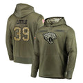 tocy J.Jaguars #39 Cam Little Player Olive Salute to Service Pullover Hoodies Home Game Stitched Jerseys