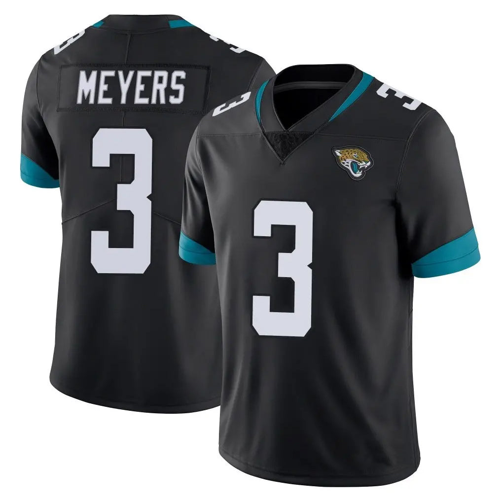 tocy J.Jaguars #3 Jakobi Meyers Player Black Vapor Untouchable Limited Home Game Stitched Jerseys