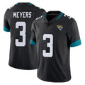 tocy J.Jaguars #3 Jakobi Meyers Player Black Vapor Untouchable Limited Home Game Stitched Jerseys