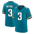 tocy J.Jaguars #3 Jakobi Meyers Player Teal Prowler Throwback Limited Home Game Stitched Jerseys