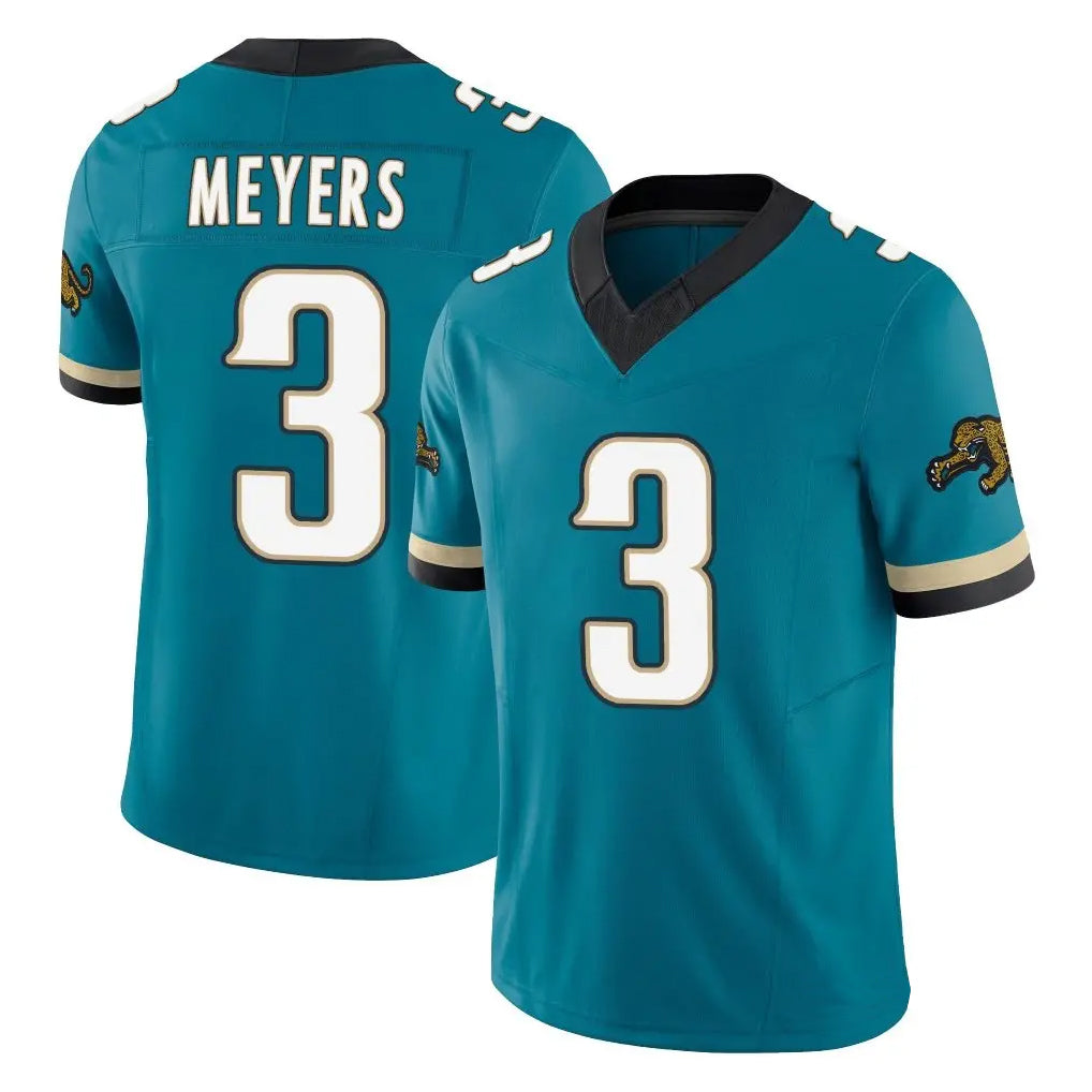 tocy J.Jaguars #3 Jakobi Meyers Player Teal Prowler Throwback Vapor F.U.S.E. Limited Home Game Stitched Jerseys