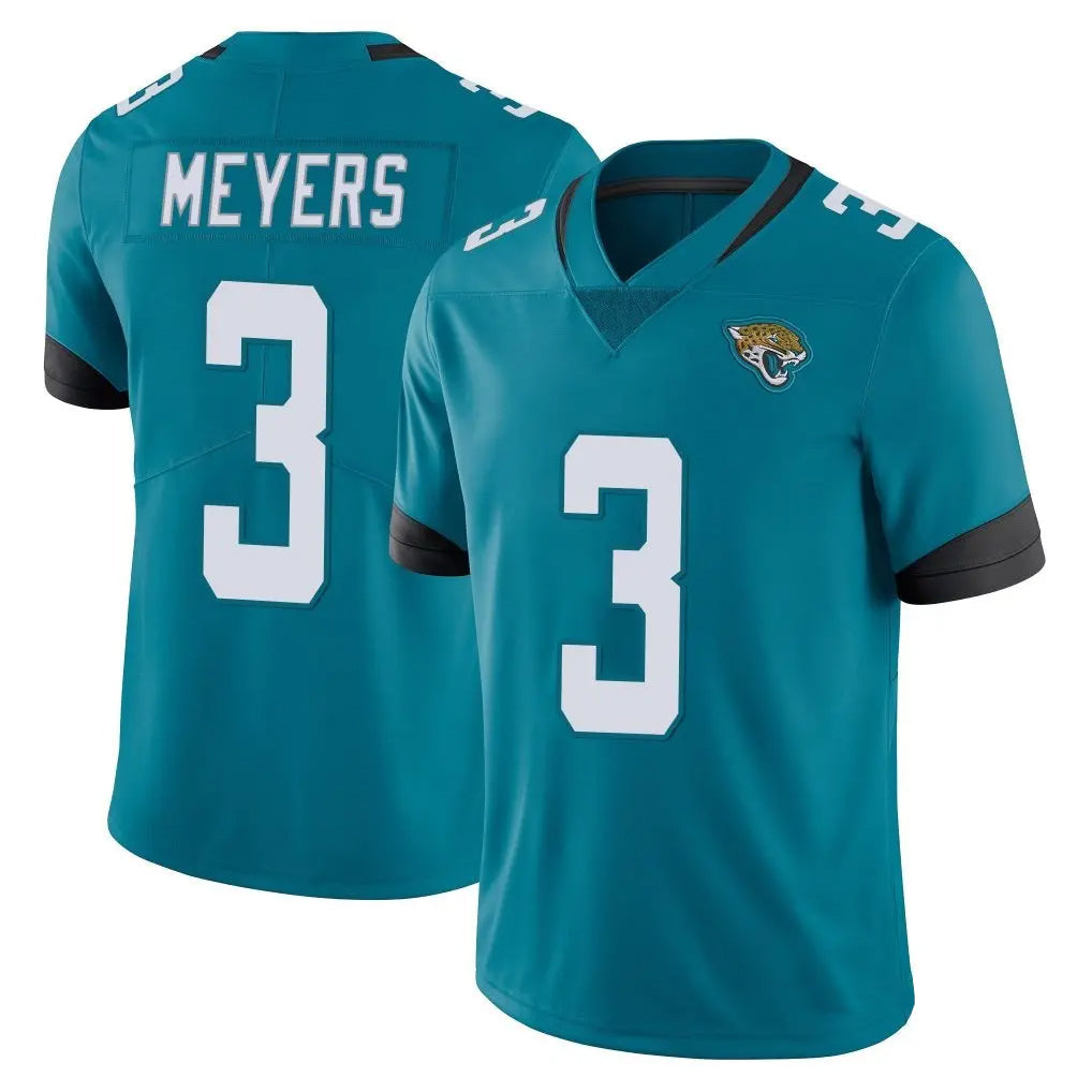 tocy J.Jaguars #3 Jakobi Meyers Player Teal Vapor Untouchable Limited Home Game Stitched Jerseys