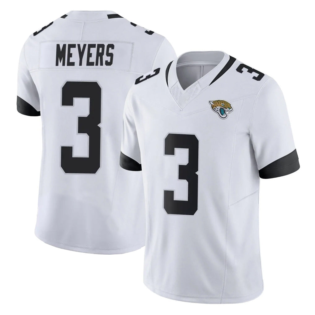 tocy J.Jaguars #3 Jakobi Meyers Player White Vapor F.U.S.E. Limited Home Game Stitched Jerseys