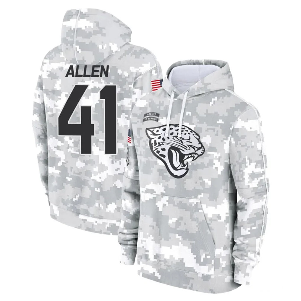 tocy J.Jaguars #41 Josh Hines-Allen Player Arctic Camo Salute to Service Hoodies Limited Game Stitched Jerseys