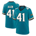 tocy J.Jaguars #41 Josh Hines-Allen Player Teal Prowler Throwback Limited Home Game Stitched Jerseys