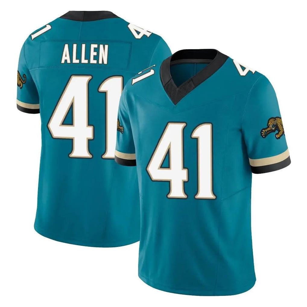 tocy J.Jaguars #41 Josh Hines-Allen Player Teal Prowler Throwback Vapor F.U.S.E. Limited Home Game Stitched Jerseys